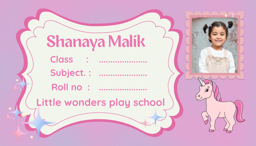 Custom Kids Name Sticker- MKM-01