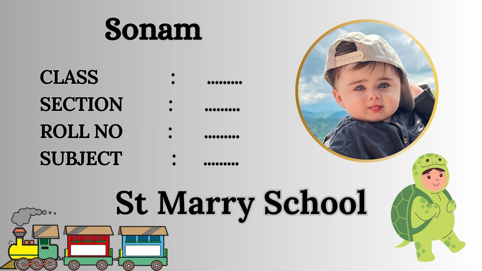 Custom Kids Name Sticker- MKM-24