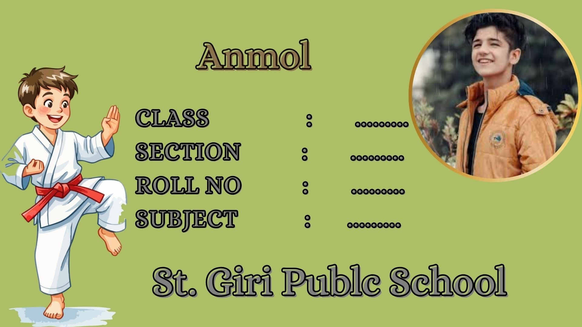 Custom Kids Name Sticker- MKM-25