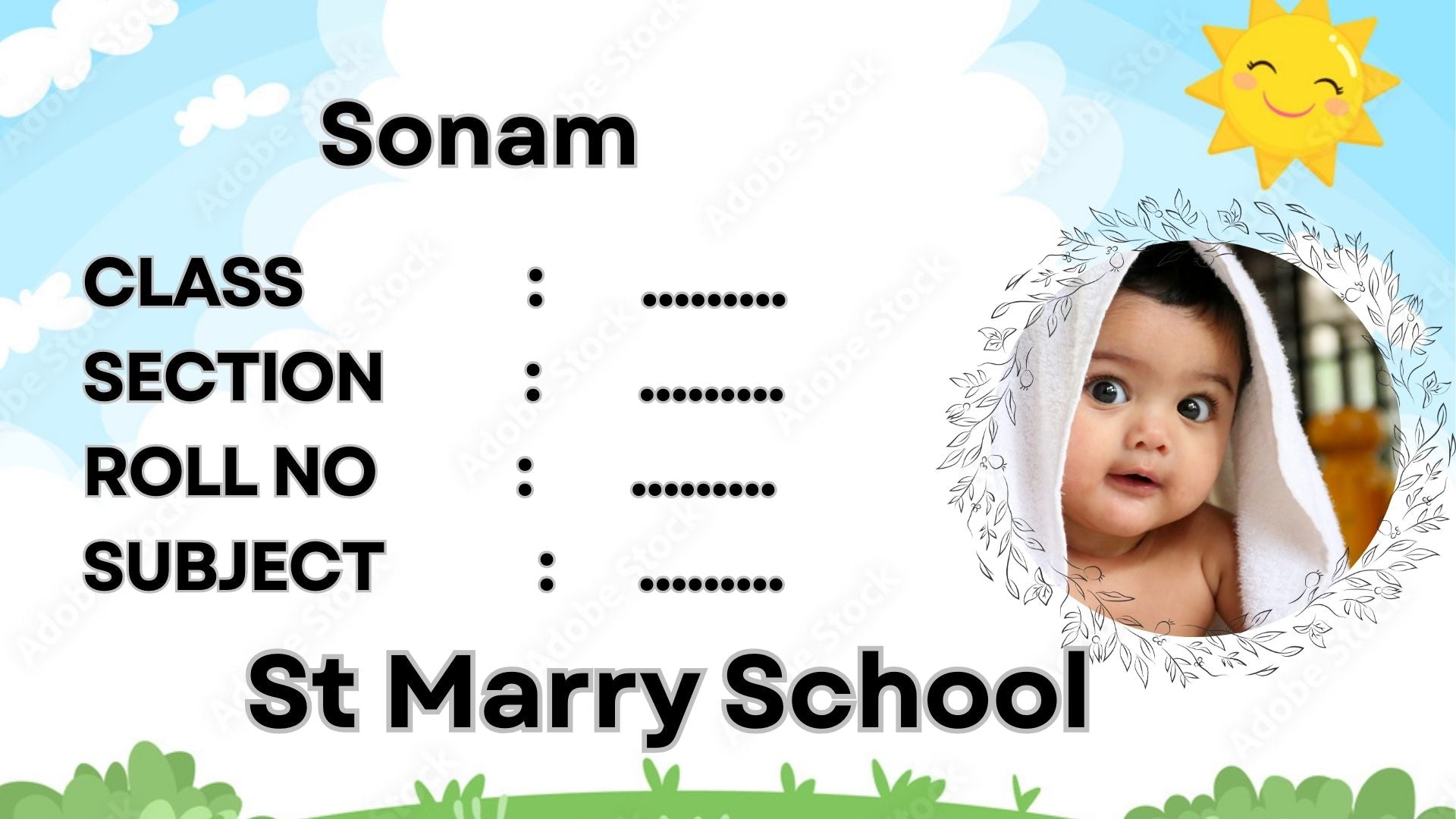 Custom Kids Name Sticker- MKM-18