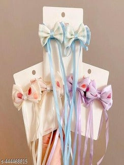 Cute Ribbon Bow Hair Clip with Long Tails